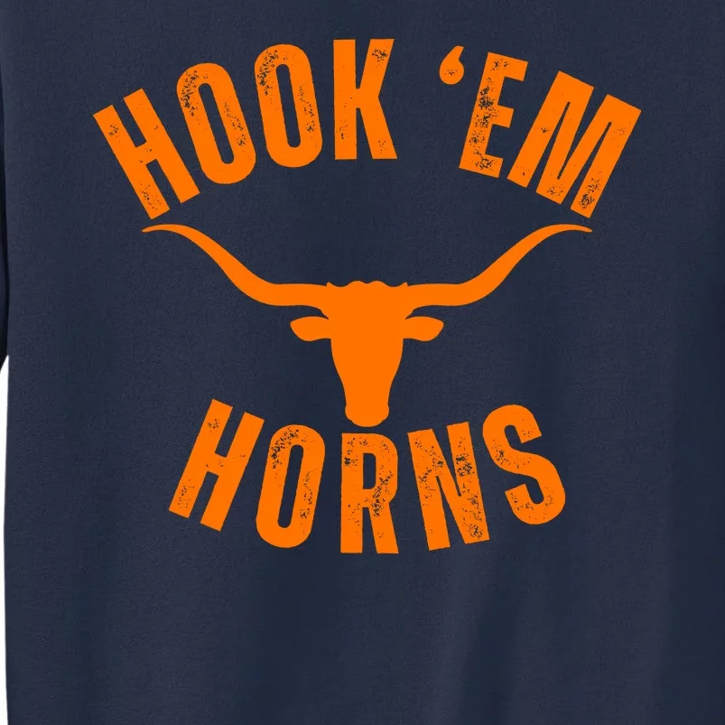 Hook Em Horns Texas Bull Head Longhorns Sweatshirt