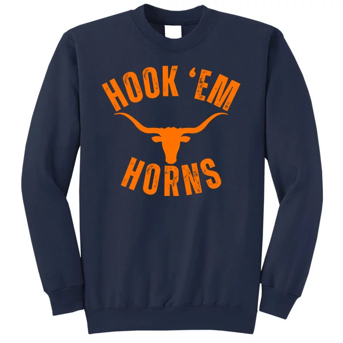 Hook Em Horns Texas Bull Head Longhorns Sweatshirt