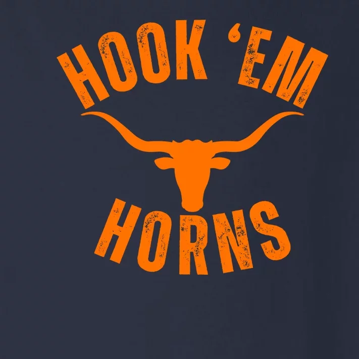 Hook Em Horns Texas Bull Head Longhorns Toddler Long Sleeve Shirt