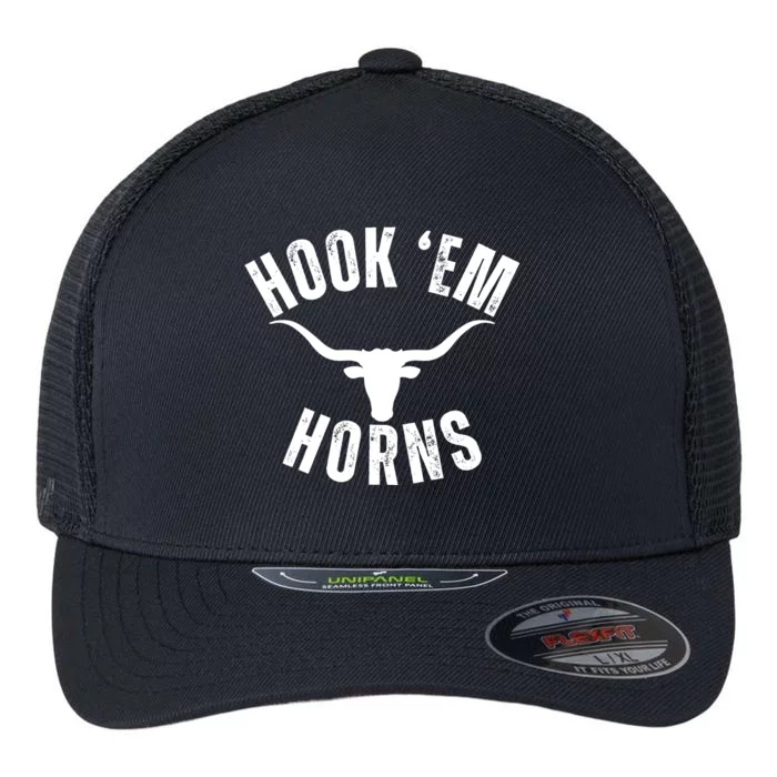 Hook Em Horns Texas State Longhorns Flexfit Unipanel Trucker Cap