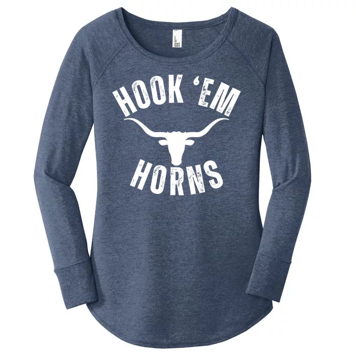 Hook Em Horns Texas State Longhorns Women's Perfect Tri Tunic Long Sleeve Shirt