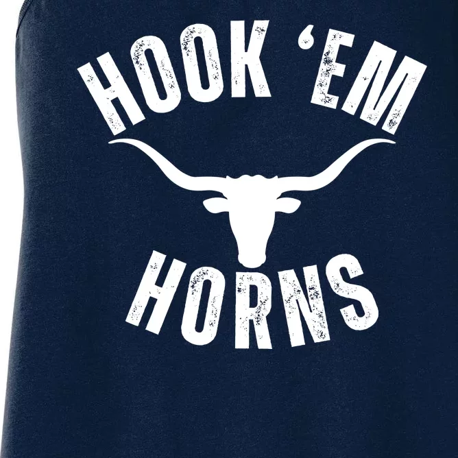 Hook Em Horns Texas State Longhorns Women's Racerback Tank