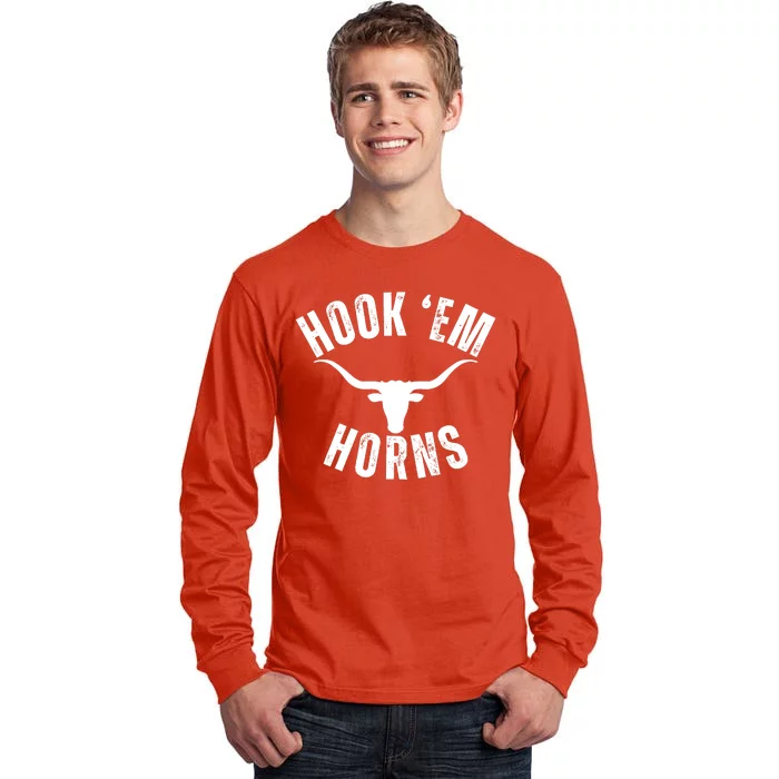 Hook Em Horns Texas State Longhorns Tall Long Sleeve T-Shirt