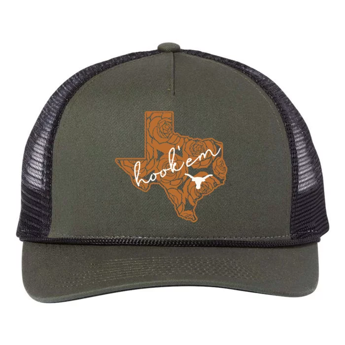 Hook Em Retro Rope Trucker Hat Cap