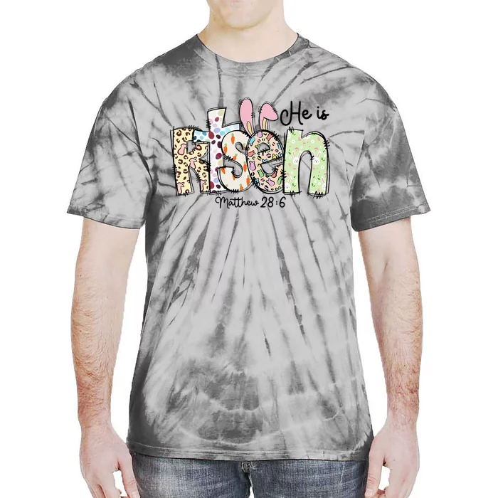 Happy Easter He Is Risen Jesus Christian Tie-Dye T-Shirt