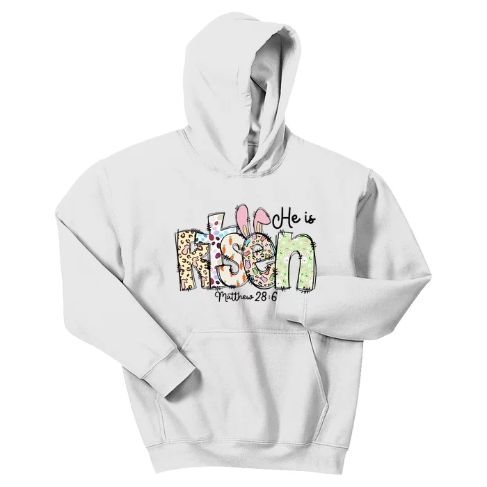 Happy Easter He Is Risen Jesus Christian Kids Hoodie