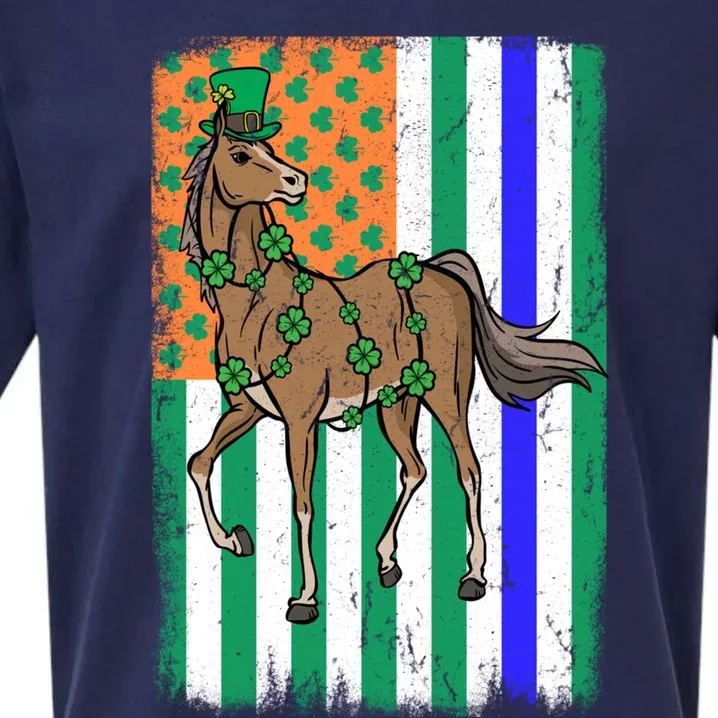 Horse Equestrian Irish Usa Police Flag Cop St Patricks Day Great Gift Sueded Cloud Jersey T-Shirt