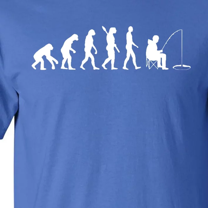 Human Evolution Ice Fishing Tall T-Shirt