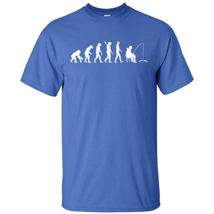 Human Evolution Ice Fishing Tall T-Shirt