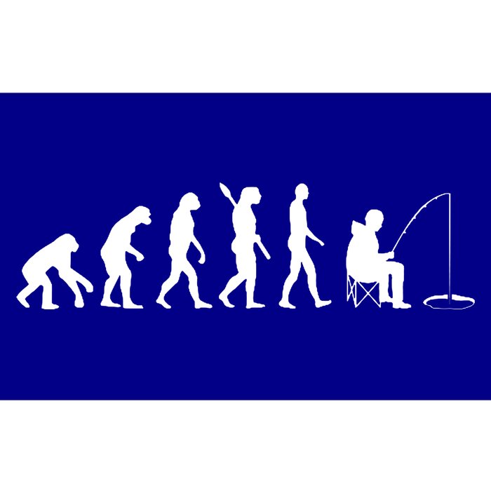 Human Evolution Ice Fishing Bumper Sticker