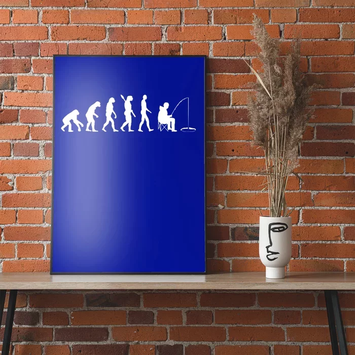 Human Evolution Ice Fishing Poster