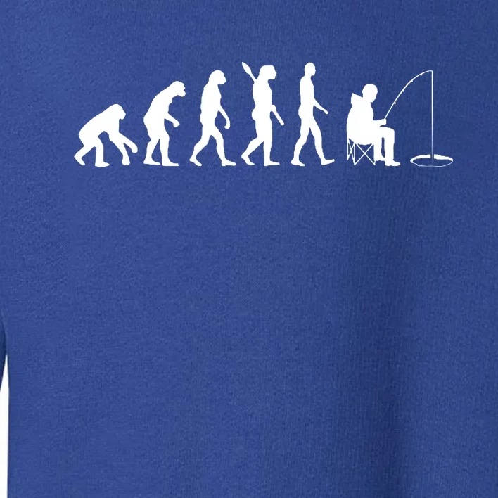 Human Evolution Ice Fishing Toddler Sweatshirt