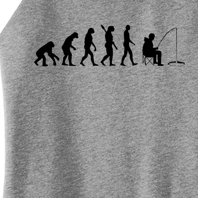 Human Evolution Ice Fishing Women’s Perfect Tri Rocker Tank