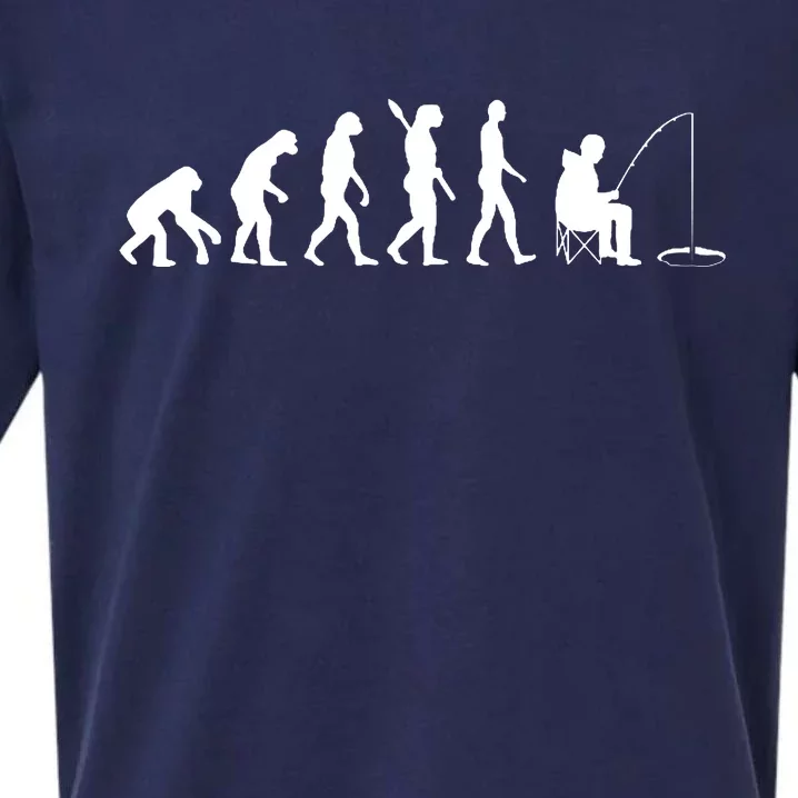 Human Evolution Ice Fishing Sueded Cloud Jersey T-Shirt