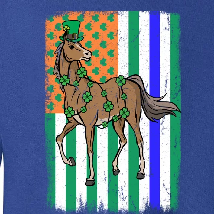 Horse Equestrian Irish Usa Police Flag Cop St Patricks Day Gift Toddler Sweatshirt