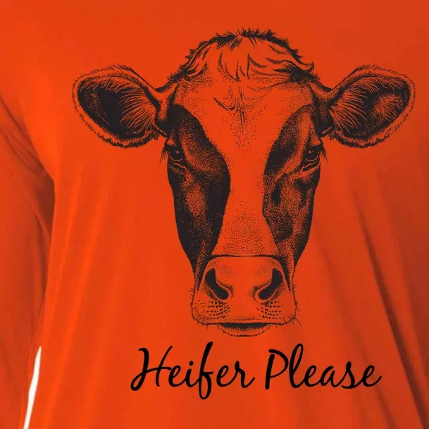 Heifer Please Funny Cow Cooling Performance Long Sleeve Crew