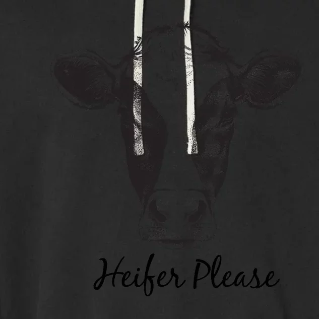 Heifer Please Funny Cow Garment-Dyed Fleece Hoodie