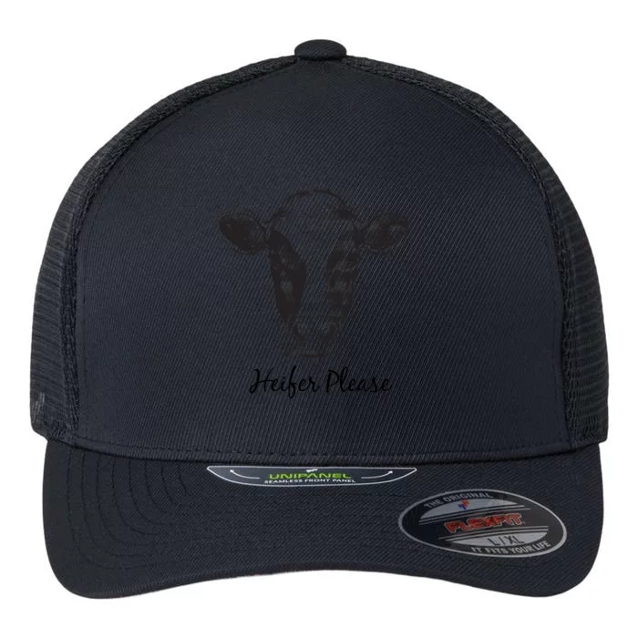 Heifer Please Funny Cow Flexfit Unipanel Trucker Cap