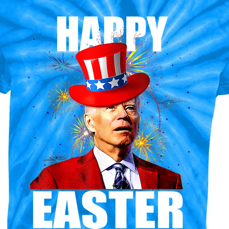 Happy Easter Joe Biden 4th Of July Memorial Independence Day Great Gift Kids Tie-Dye T-Shirt