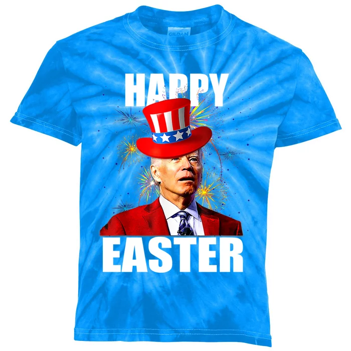 Happy Easter Joe Biden 4th Of July Memorial Independence Day Great Gift Kids Tie-Dye T-Shirt