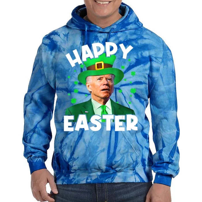 Happy Easter Joe Biden St Patricks Day Leprechaun Confused Funny Gift Tie Dye Hoodie