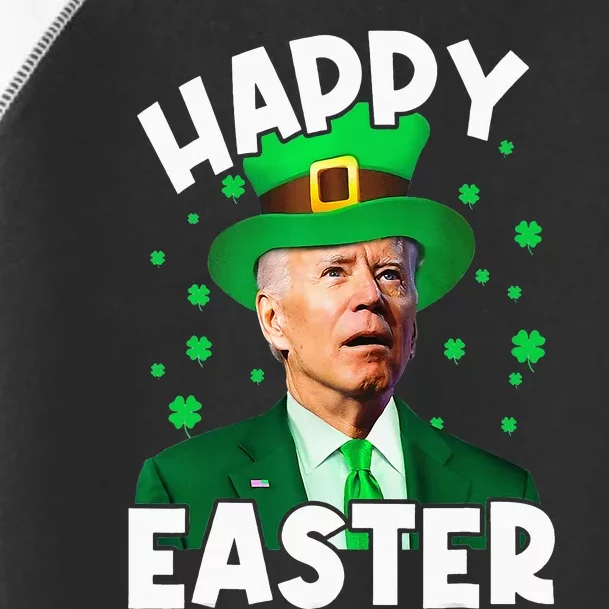 Happy Easter Joe Biden Leprechaun Shamrock St Patrick's Day Toddler Fine Jersey T-Shirt