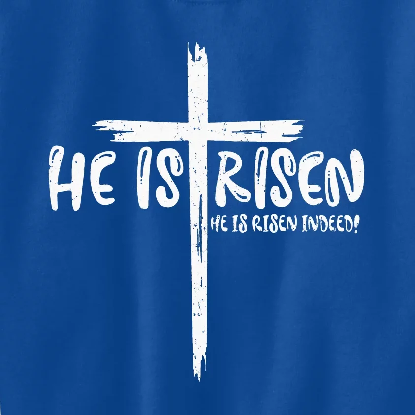 Happy Easter Jesus He Is Risen Indeed Christian Kids Sweatshirt