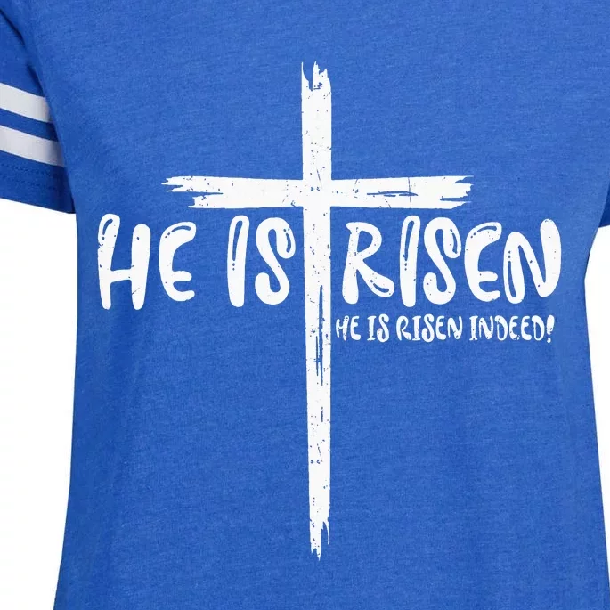 Happy Easter Jesus He Is Risen Indeed Christian Enza Ladies Jersey Football T-Shirt