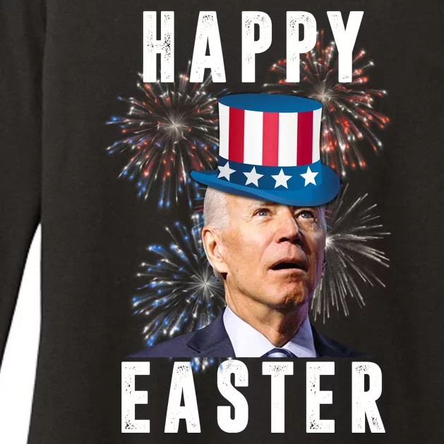 Happy Easter Joe Biden Funny 4th Of July Womens CVC Long Sleeve Shirt