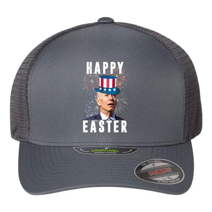 Happy Easter Joe Biden Funny 4th Of July Flexfit Unipanel Trucker Cap