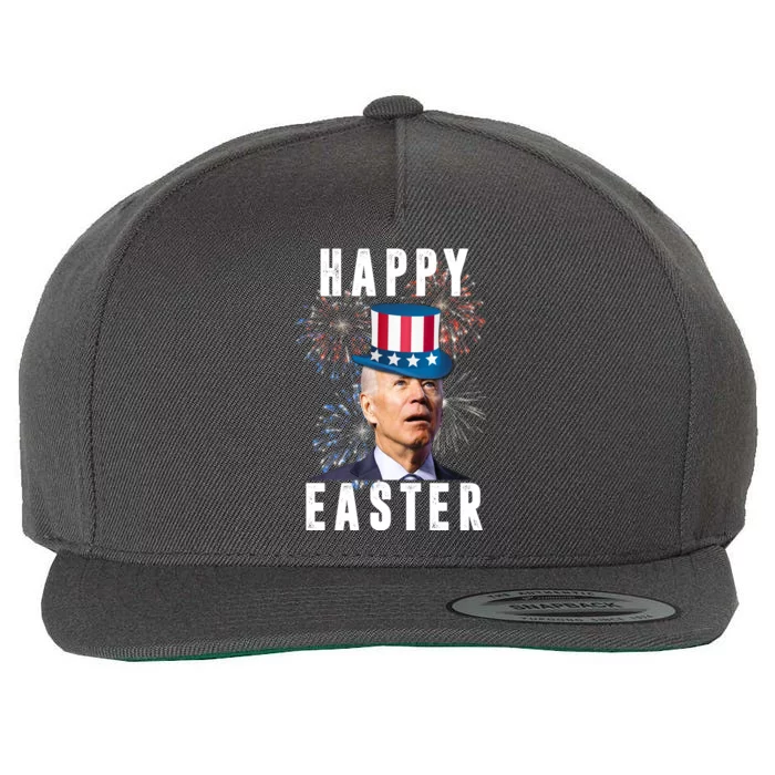 Happy Easter Joe Biden Funny 4th Of July Wool Snapback Cap