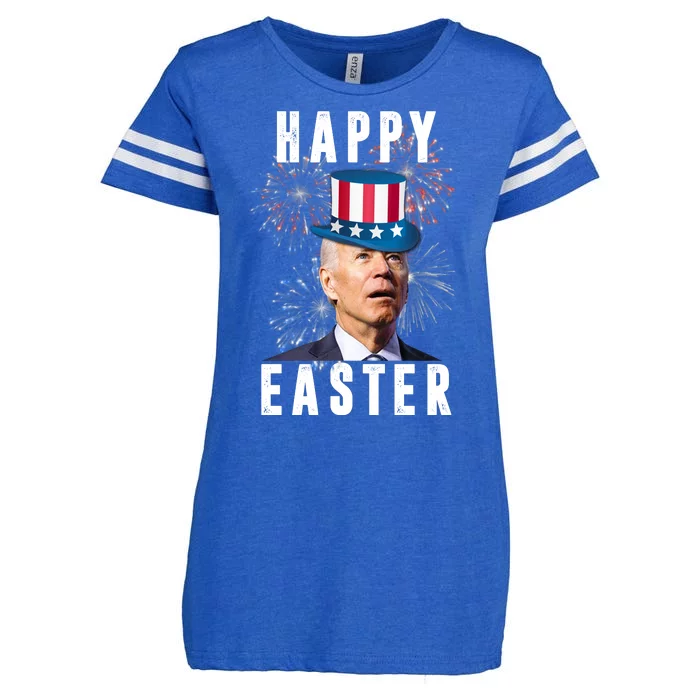 Happy Easter Joe Biden Funny 4th Of July Enza Ladies Jersey Football T-Shirt