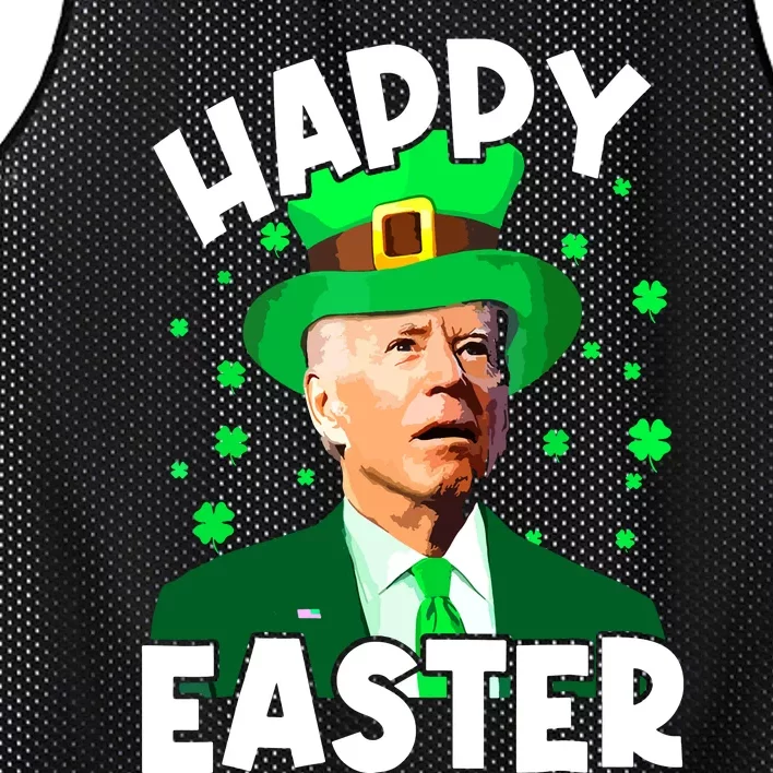 Happy Easter Joe Biden St Patricks Day Leprechaun Confused Mesh Reversible Basketball Jersey Tank