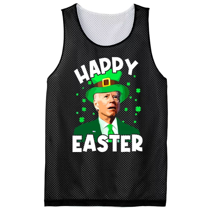 Happy Easter Joe Biden St Patricks Day Leprechaun Confused Mesh Reversible Basketball Jersey Tank