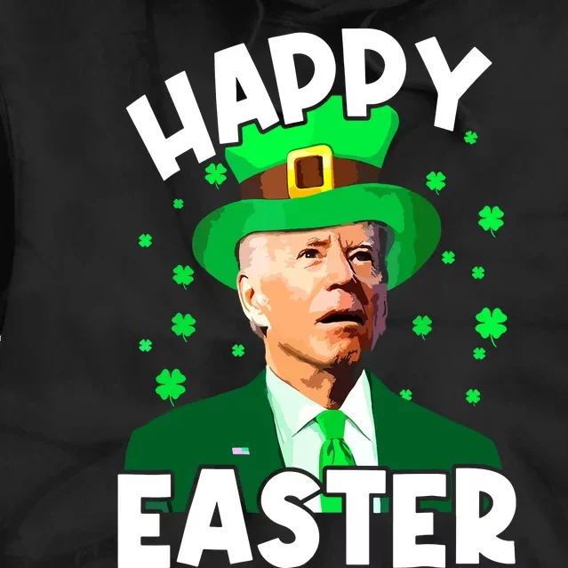 Happy Easter Joe Biden St Patricks Day Leprechaun Confused Tie Dye Hoodie