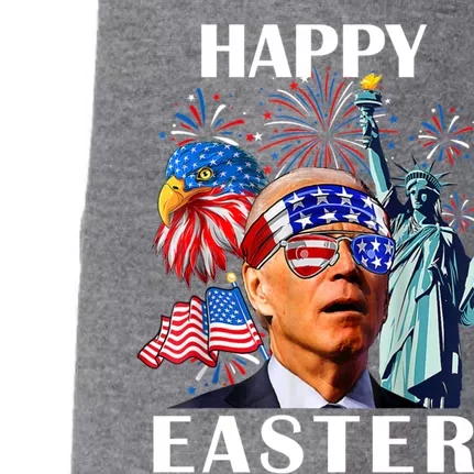 Happy Easter Joe Biden 4th Of July Memorial Independence Day Great Gift Doggie 3-End Fleece Hoodie