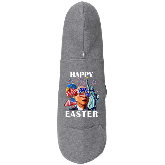 Happy Easter Joe Biden 4th Of July Memorial Independence Day Great Gift Doggie 3-End Fleece Hoodie