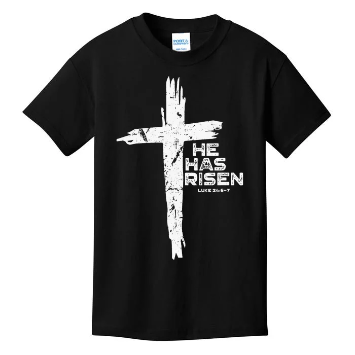 Happy Easter Jesus He Has Risen Religious Christian Kids T-Shirt