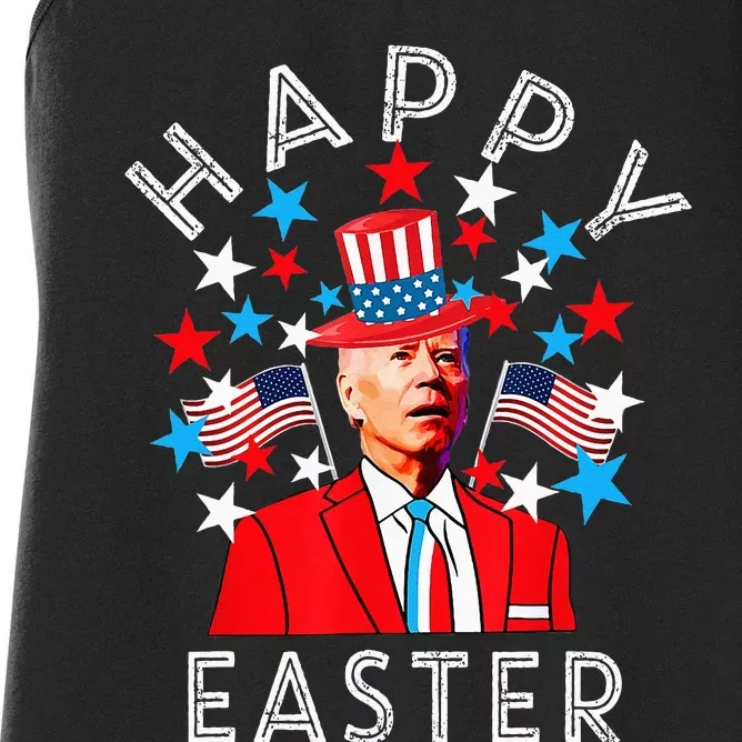 Happy Easter Joe Biden 4th of July Memorial Independence Women's Racerback Tank