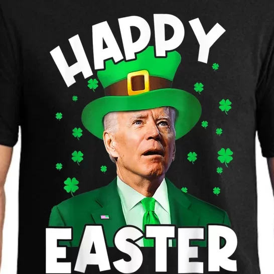 Happy Easter Joe Biden Leprechaun Shamrock St Patrick's Day Pajama Set