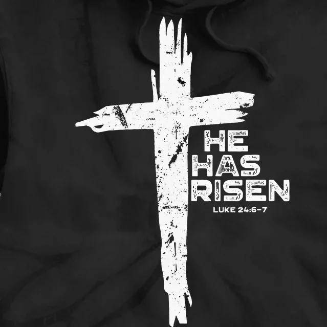 Happy Easter Jesus He Has Risen Religious Christian Tie Dye Hoodie