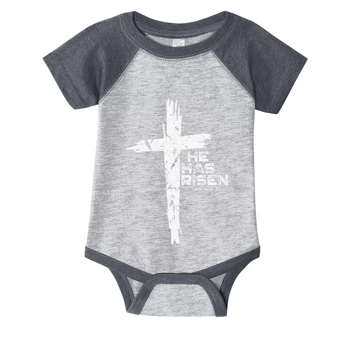 Happy Easter Jesus He Has Risen Religious Christian Infant Baby Jersey Bodysuit