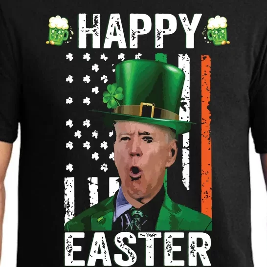 Happy Easter Joe Biden Leprechaun Shamrock St Patrick's Day Pajama Set