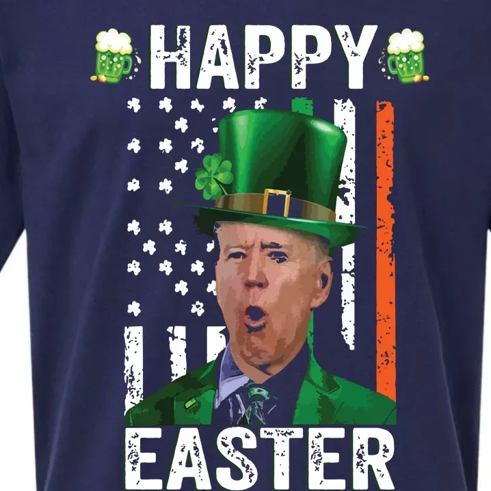 Happy Easter Joe Biden Leprechaun Shamrock St Patrick's Day Sueded Cloud Jersey T-Shirt