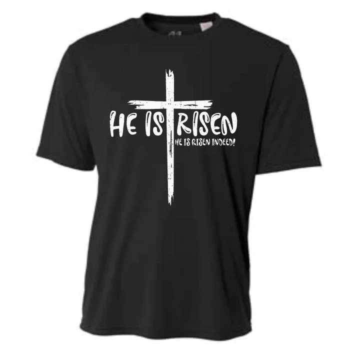 Happy Easter Jesus He Is Risen Indeed Christian Cooling Performance Crew T-Shirt