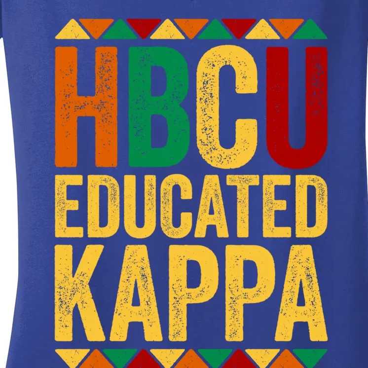 Hbcu Educated Kappa Meaningful Gift Historical Black Gift Women's V-Neck T-Shirt