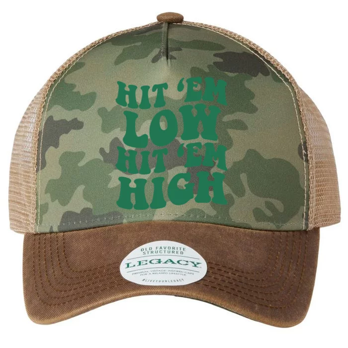 Hit 'Em Low Hit 'Em High Legacy Tie Dye Trucker Hat