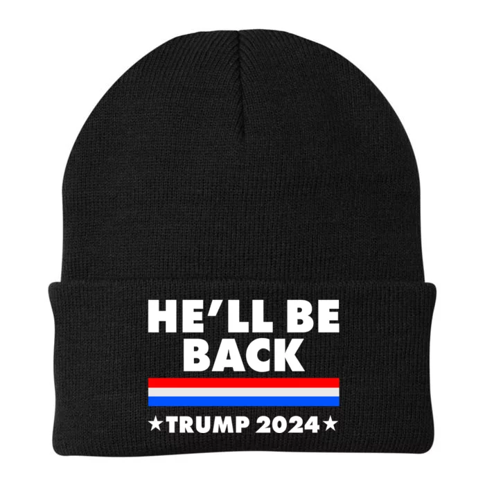 He'll Be Back Trump 2024 Knit Cap Winter Beanie