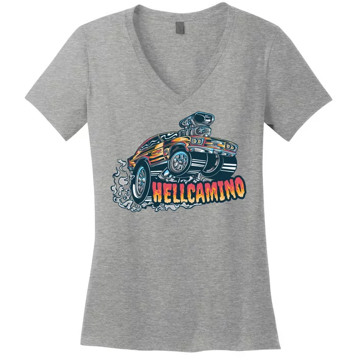 Hellcamino Car Women's V-Neck T-Shirt