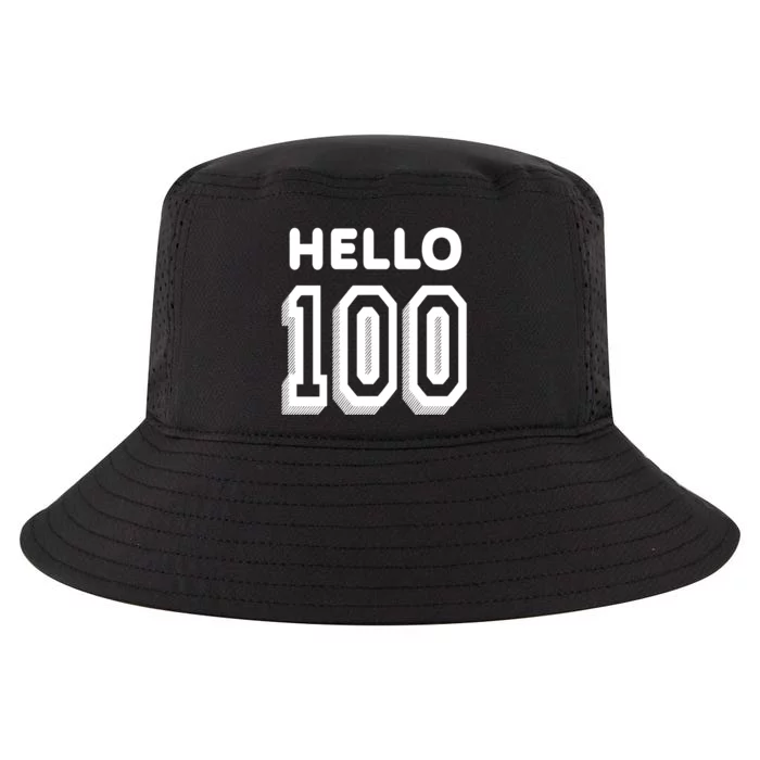 Hello 100 Funny 100th Birthday Cool Comfort Performance Bucket Hat